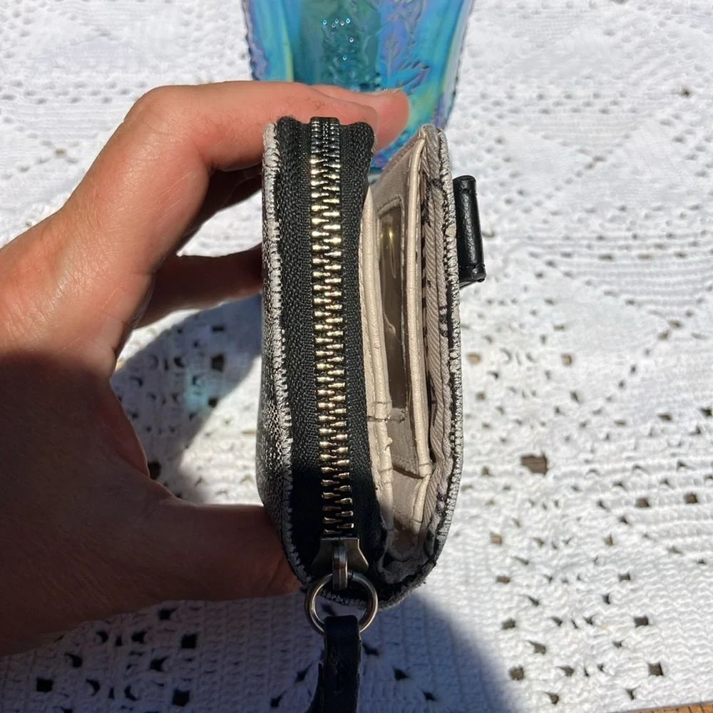 Juicy Couture Black and Gray Wallet with Monogram Design